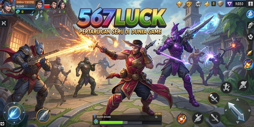 Screenshot gameplay 567LUCK menampilkan pertarungan seru dan dinamis.
