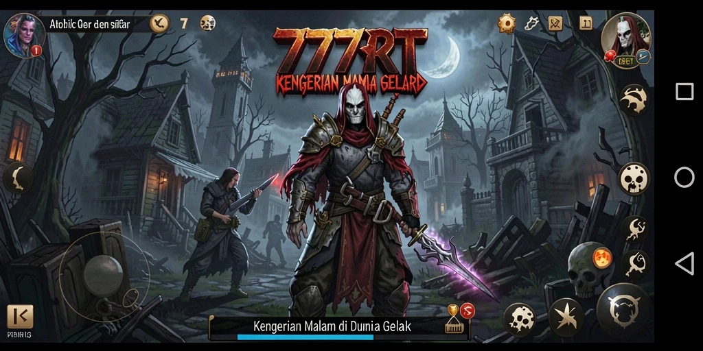 Gambaran gameplay menegangkan di dunia horror 777RT.