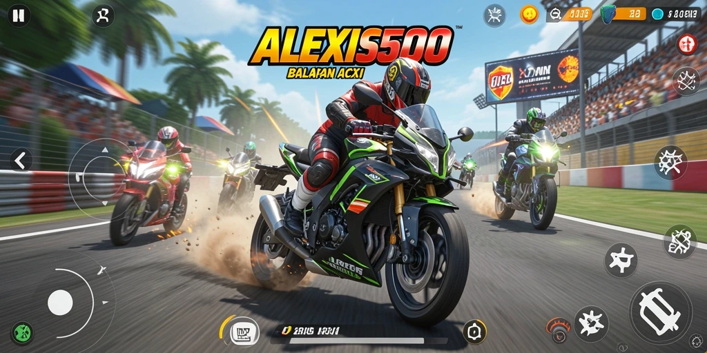 Tampilan menyeramkan dari balapan motor yang mendebarkan di ALEXIS500.