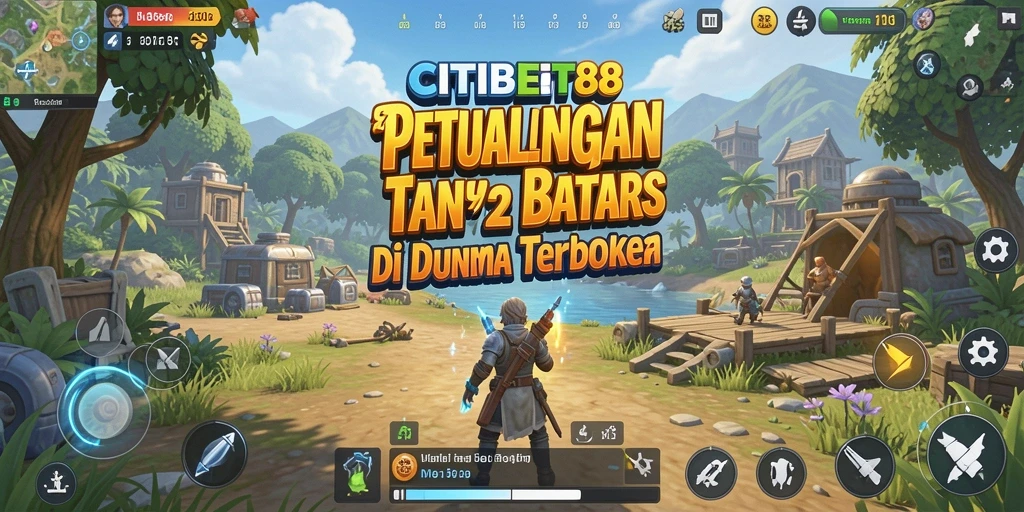 Screenshot utama CITIBET88 menampilkan aksi petualangan di dunia terbuka.