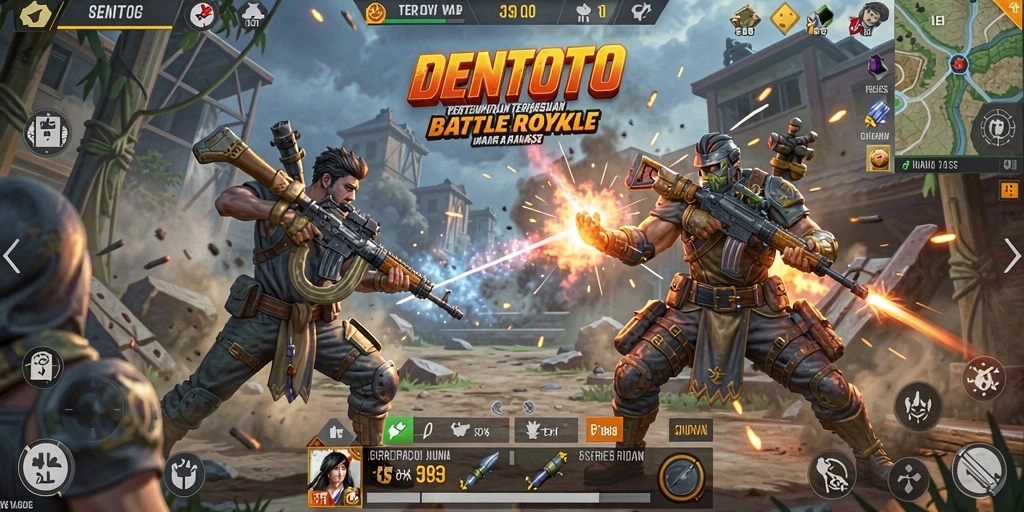 Tampilan menarik dari pertempuran intense dalam DENTOTO.