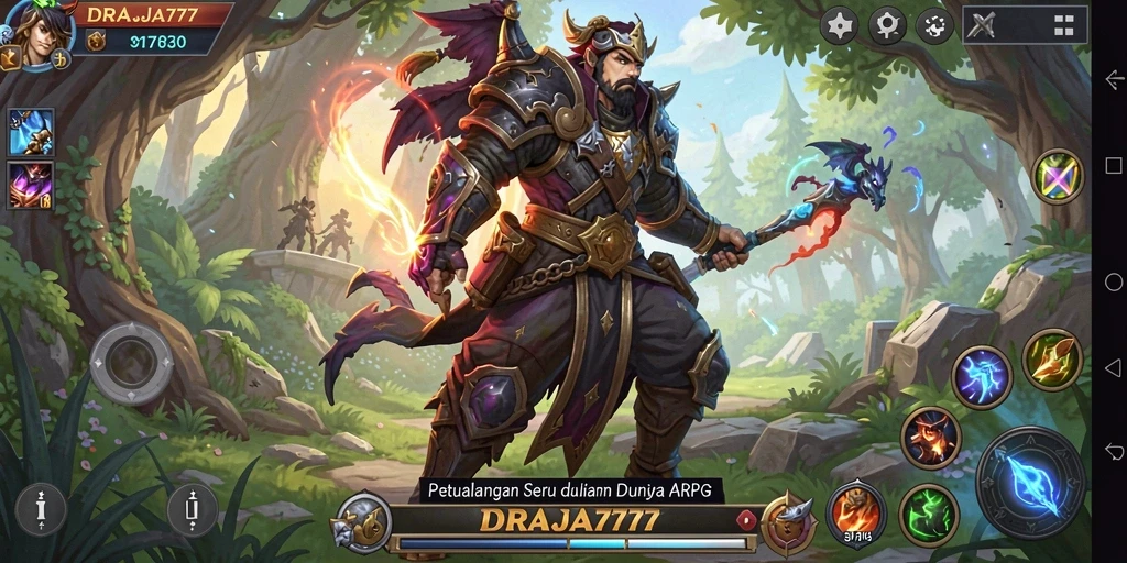 Tampilan gameplay DRAJA777 yang memukau di dunia ARPG.