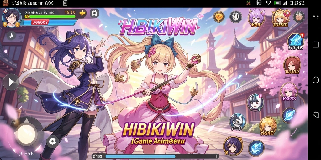 Tampilan gameplay HIBIKIWIN yang seru dan penuh aksi.