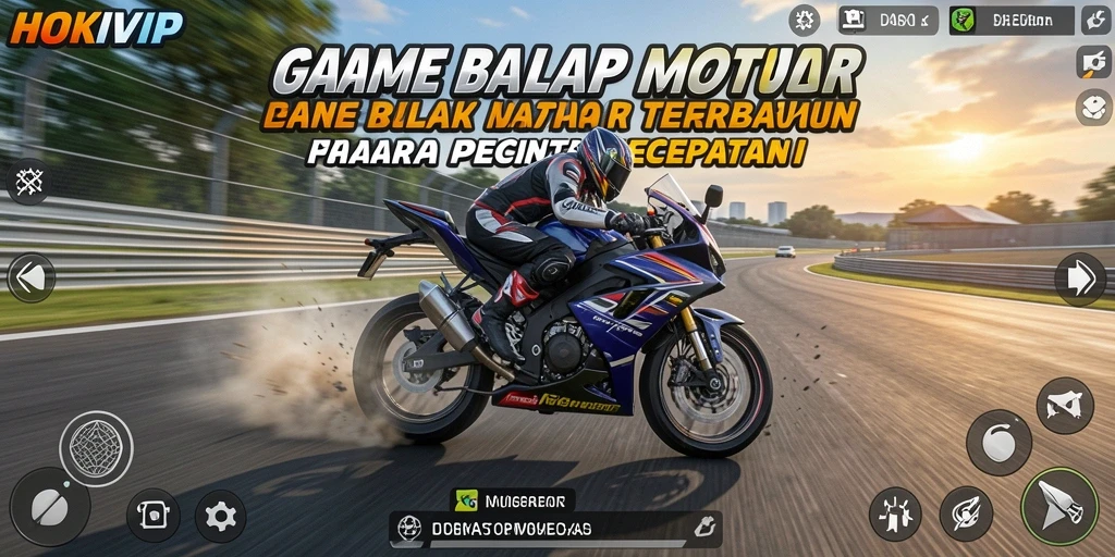 Gameplay HOKIVIP menampilkan balapan motor yang seru dan mendebarkan.
