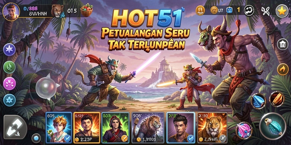 Gameplay seru dan menegangkan dalam dunia petualangan.