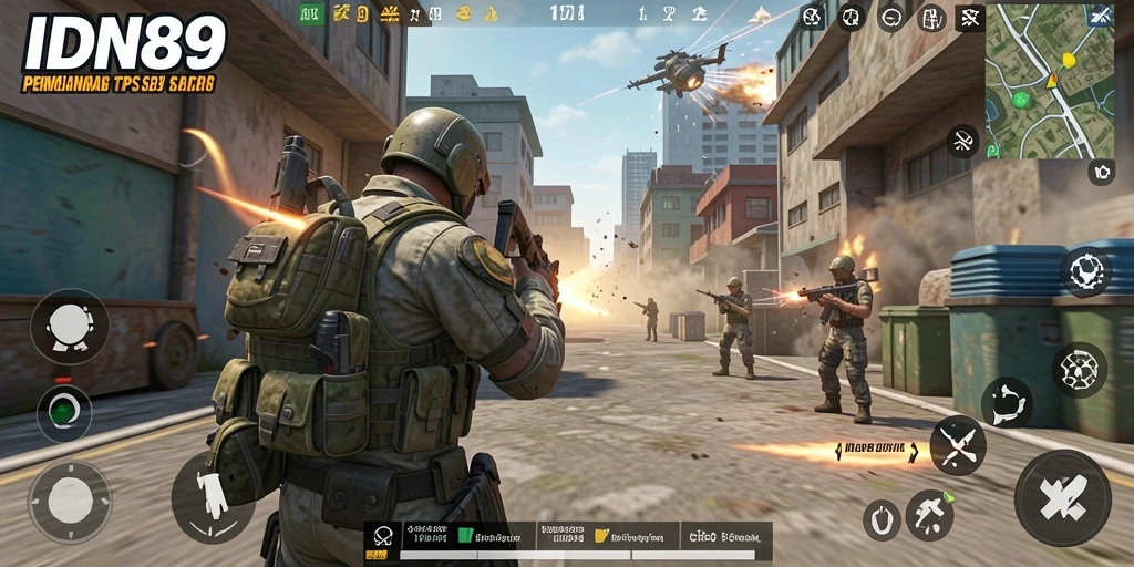 Tampilan aksi seru dari gameplay IDN89 yang mendebarkan.