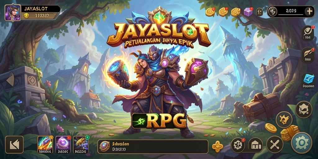 Gameplay RPG JAYASLOT yang penuh aksi dan petualangan.