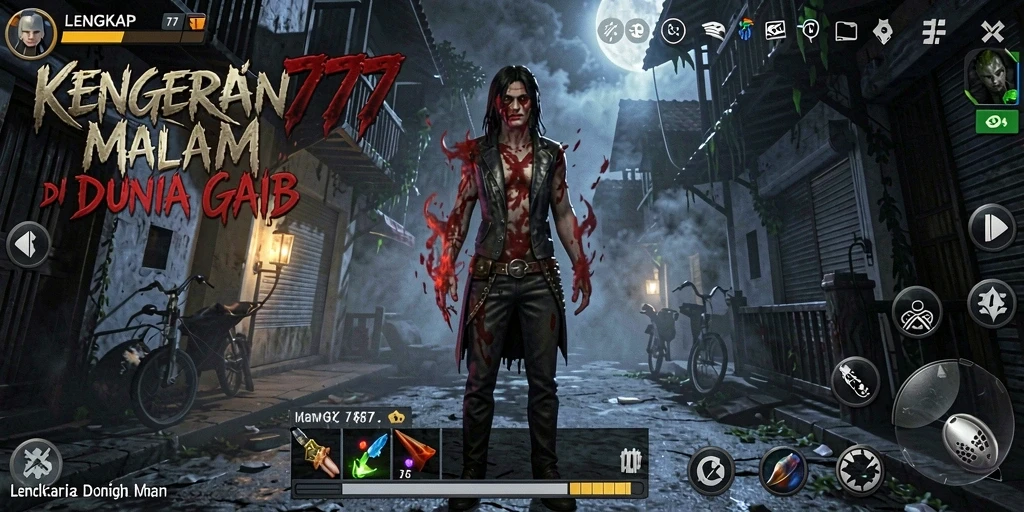 Gameplay LENGKAP777 menampilkan petualangan menakutkan di dunia yang gelap.