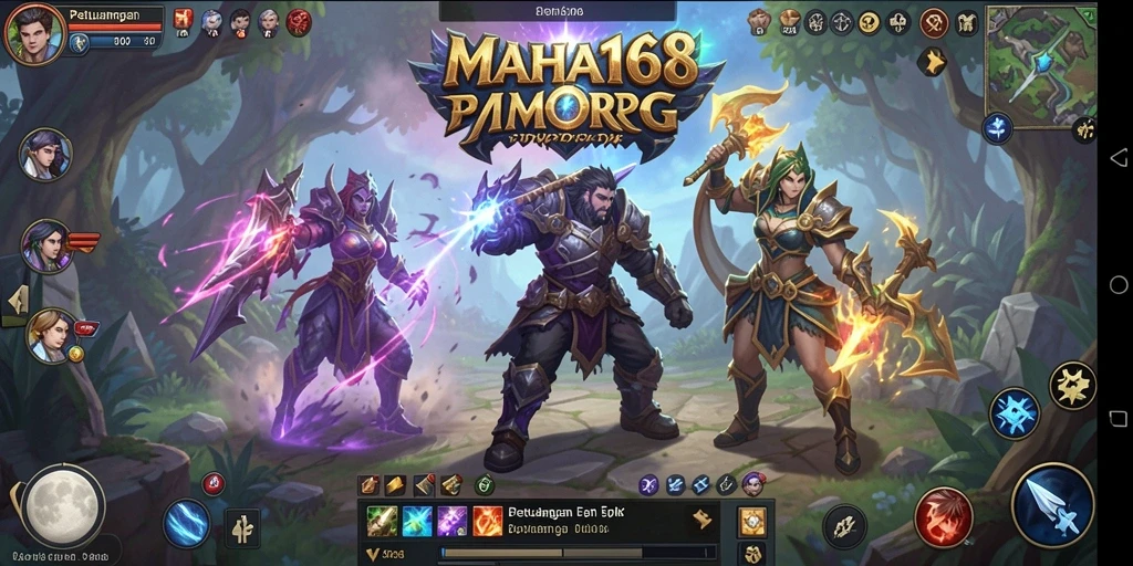 Tampilan gameplay seru di dalam dunia MAHA168 MMORPG.