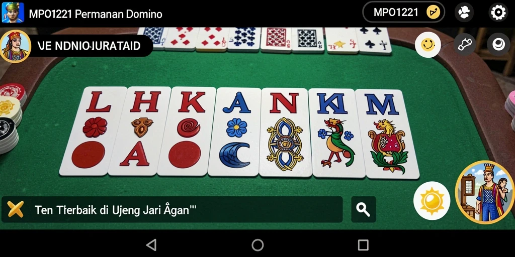 Tampilan dinamis permainan Domino MPO1221 yang seru
