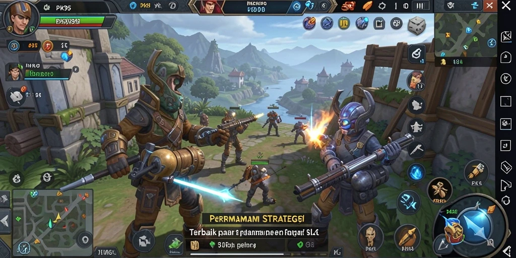 Tampilan menarik dari gameplay strategi PK95 yang menegangkan.