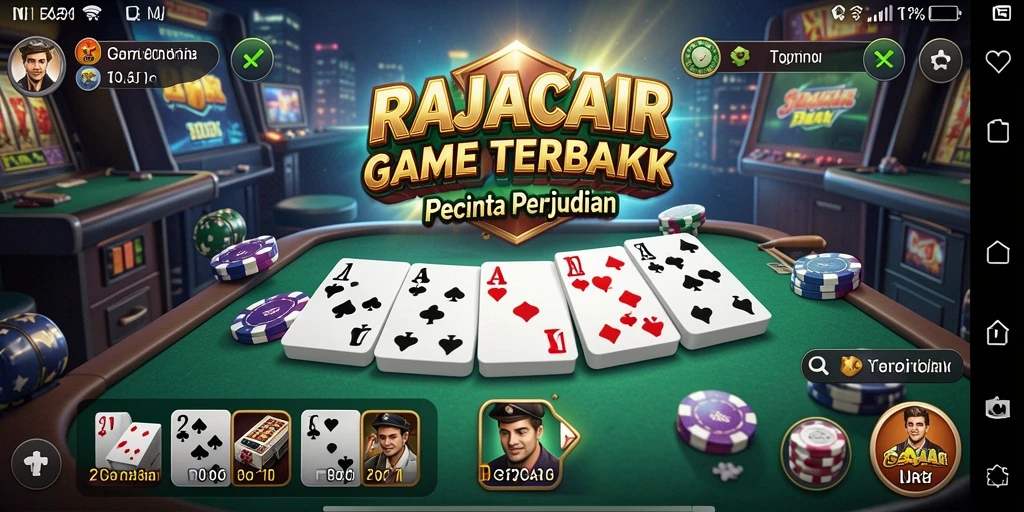 Tampilan gameplay menarik di aplikasi RAJACAIR.