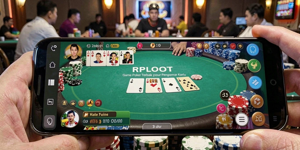 Tampilan gameplay Poker yang seru dan interaktif.