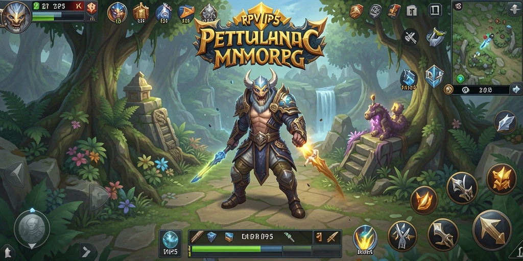 Screenshot gameplay RPVIP5 yang menggambarkan aksi pertempuran seru.