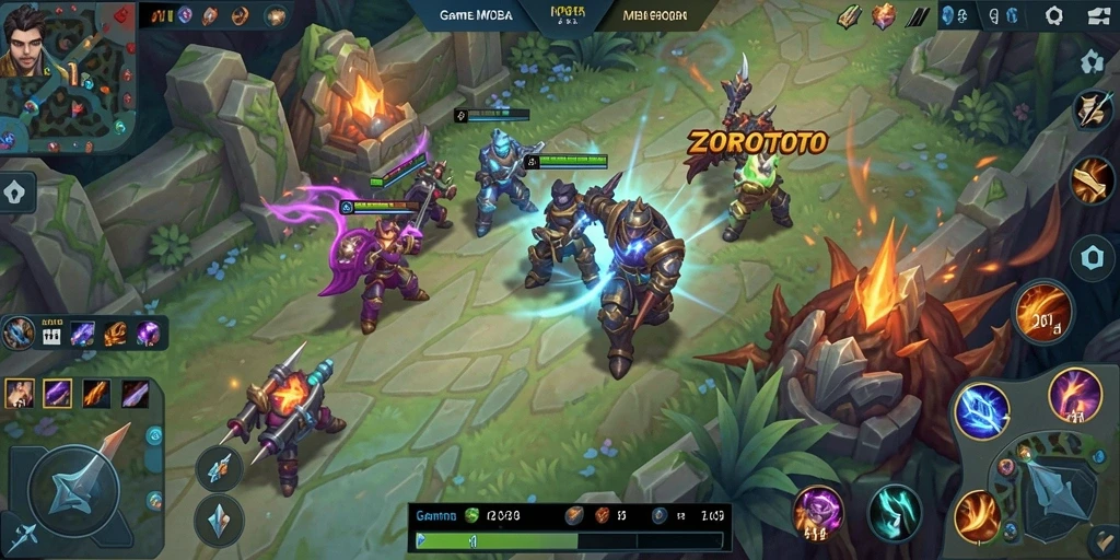 Gameplay seru dalam ZOROTOTO yang penuh strategi dan aksi.